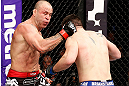 SAITAMA, JAPAN - MARCH 03:  (L-R) Wanderlei Silva punches Brian Stann in their light heavyweight fight during the UFC on FUEL TV event at Saitama Super Arena on March 3, 2013 in Saitama, Japan.  (Photo by Josh Hedges/Zuffa LLC/Zuffa LLC via Getty Images)