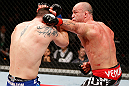 SAITAMA, JAPAN - MARCH 03:  (R-L) Wanderlei Silva punches Brian Stann in their light heavyweight fight during the UFC on FUEL TV event at Saitama Super Arena on March 3, 2013 in Saitama, Japan.  (Photo by Josh Hedges/Zuffa LLC/Zuffa LLC via Getty Images)