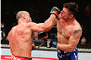 SAITAMA, JAPAN - MARCH 03:  (L-R) Wanderlei Silva defeats Brian Stann by knockout in their light heavyweight fight during the UFC on FUEL TV event at Saitama Super Arena on March 3, 2013 in Saitama, Japan.  (Photo by Josh Hedges/Zuffa LLC/Zuffa LLC via Getty Images)