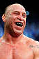 SAITAMA, JAPAN - MARCH 03:  Wanderlei Silva reacts after knocking out Brian Stann in their light heavyweight fight during the UFC on FUEL TV event at Saitama Super Arena on March 3, 2013 in Saitama, Japan.  (Photo by Josh Hedges/Zuffa LLC/Zuffa LLC via Getty Images)