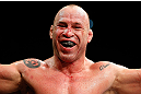 SAITAMA, JAPAN - MARCH 03:  Wanderlei Silva reacts after knocking out Brian Stann in their light heavyweight fight during the UFC on FUEL TV event at Saitama Super Arena on March 3, 2013 in Saitama, Japan.  (Photo by Josh Hedges/Zuffa LLC/Zuffa LLC via Getty Images)