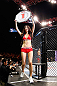 SAITAMA, JAPAN - MARCH 03:  UFC Octagon Girl Azusa Nishigaki introduces a round during the UFC on FUEL TV event at Saitama Super Arena on March 3, 2013 in Saitama, Japan.  (Photo by Josh Hedges/Zuffa LLC/Zuffa LLC via Getty Images)