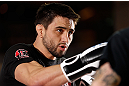 MONTREAL, QC - MARCH 13:  Carlos Condit conducts an open training session for fans and media ahead of his UFC 158 bout at Complexe Desjardins on March 13, 2013 in Montreal, Quebec, Canada.  (Photo by Josh Hedges/Zuffa LLC/Zuffa LLC via Getty Images)