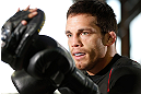 MONTREAL, QC - MARCH 13:  Jake Ellenberger conducts an open training session for fans and media ahead of his UFC 158 bout at Complexe Desjardins on March 13, 2013 in Montreal, Quebec, Canada.  (Photo by Josh Hedges/Zuffa LLC/Zuffa LLC via Getty Images)