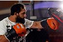 MONTREAL, QC - MARCH 13:  Johny Hendricks conducts an open training session for fans and media ahead of his UFC 158 bout at Complexe Desjardins on March 13, 2013 in Montreal, Quebec, Canada.  (Photo by Josh Hedges/Zuffa LLC/Zuffa LLC via Getty Images)
