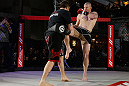 MONTREAL, QC - MARCH 13:  Nate Marquardt (R) conducts an open training session for fans and media ahead of his UFC 158 bout at Complexe Desjardins on March 13, 2013 in Montreal, Quebec, Canada.  (Photo by Josh Hedges/Zuffa LLC/Zuffa LLC via Getty Images)