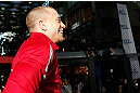 MONTREAL, QC - MARCH 13:  UFC welterweight champion Georges St-Pierre stands in the Octagon during the UFC 158 open workouts at Complexe Desjardins on March 13, 2013 in Montreal, Quebec, Canada.  (Photo by Josh Hedges/Zuffa LLC/Zuffa LLC via Getty Images)