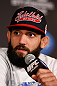 MONTREAL, QC - MARCH 14:  Johny Hendricks interacts with media during the final press conference ahead of his UFC 158 bout at Bell Centre on March 14, 2013 in Montreal, Quebec, Canada.  (Photo by Josh Hedges/Zuffa LLC/Zuffa LLC via Getty Images)