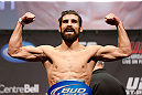 MONTREAL, QC - MARCH 15: Antonio Carvalho weighs in during the UFC 158 weigh-in at Bell Centre on March 15, 2013 in Montreal, Quebec, Canada.  (Photo by Josh Hedges/Zuffa LLC/Zuffa LLC via Getty Images)