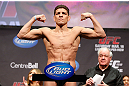 MONTREAL, QC - MARCH 15:  [CAPTION] during the UFC 158 weigh-in at Bell Centre on March 15, 2013 in Montreal, Quebec, Canada.  (Photo by Josh Hedges/Zuffa LLC/Zuffa LLC via Getty Images)