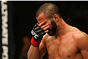 MONTREAL, QC - MARCH 16: John Makdessi between rounds during his fight against Daron Cruickshank in their lightweight bout during the UFC 158 event at Bell Centre on March 16, 2013 in Montreal, Quebec, Canada.  (Photo by Jonathan Ferrey/Zuffa LLC/Zuffa LLC via Getty Images)