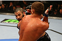 MONTREAL, QC - MARCH 16: John Makdessi lands a punch against Daron Cruickshank in their lightweight bout during the UFC 158 event at Bell Centre on March 16, 2013 in Montreal, Quebec, Canada.  (Photo by Jonathan Ferrey/Zuffa LLC/Zuffa LLC via Getty Images)
