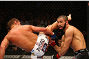 MONTREAL, QC - MARCH 16: Daron Cruickshank lands a kick against John Makdessi in their lightweight bout during the UFC 158 event at Bell Centre on March 16, 2013 in Montreal, Quebec, Canada.  (Photo by Jonathan Ferrey/Zuffa LLC/Zuffa LLC via Getty Images)