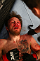 MONTREAL, QC - MARCH 16: Dan Miller exhausted on the canvas after being defeated by Jordan Mein in their welterweight bout during the UFC 158 event at Bell Centre on March 16, 2013 in Montreal, Quebec, Canada.  (Photo by Jonathan Ferrey/Zuffa LLC/Zuffa LLC via Getty Images)