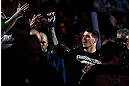 MONTREAL, QC - MARCH 16:  Chris Camozzi enters the arena before his middleweight bout against Nick Ring during the UFC 158 event at Bell Centre on March 16, 2013 in Montreal, Quebec, Canada.  (Photo by Josh Hedges/Zuffa LLC/Zuffa LLC via Getty Images)