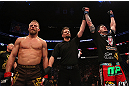 MONTREAL, QC - MARCH 16:  Chris Camozzi (R) reacts after defeating Nick Ring in their middleweight bout during the UFC 158 event at Bell Centre on March 16, 2013 in Montreal, Quebec, Canada.  (Photo by Jonathan Ferrey/Zuffa LLC/Zuffa LLC via Getty Images)