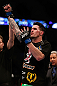 MONTREAL, QC - MARCH 16:  Chris Camozzi reacts after defeating Nick Ring in their middleweight bout during the UFC 158 event at Bell Centre on March 16, 2013 in Montreal, Quebec, Canada.  (Photo by Josh Hedges/Zuffa LLC/Zuffa LLC via Getty Images)