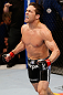 MONTREAL, QC - MARCH 16:  Jake Ellenberger reacts after knocking out Nate Marquardt in their welterweight bout during the UFC 158 event at Bell Centre on March 16, 2013 in Montreal, Quebec, Canada.  (Photo by Josh Hedges/Zuffa LLC/Zuffa LLC via Getty Images)