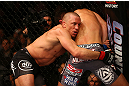 MONTREAL, QC - MARCH 16: (L-R) Georges St-Pierre grapples with Nick Diaz in their welterweight championship bout during the UFC 158 event at Bell Centre on March 16, 2013 in Montreal, Quebec, Canada.  (Photo by Jonathan Ferrey/Zuffa LLC/Zuffa LLC via Getty Images)