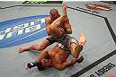 MONTREAL, QC - MARCH 16:  (L-R) Nick Diaz and Georges St-Pierre grapple in their welterweight championship bout during the UFC 158 event at Bell Centre on March 16, 2013 in Montreal, Quebec, Canada.  (Photo by Jonathan Ferrey/Zuffa LLC/Zuffa LLC via Getty Images)