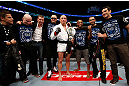 MONTREAL, QC - MARCH 16:  Georges St-Pierre reacts after his victory over Nick Diaz in their welterweight championship bout during the UFC 158 event at Bell Centre on March 16, 2013 in Montreal, Quebec, Canada.  (Photo by Josh Hedges/Zuffa LLC/Zuffa LLC via Getty Images)