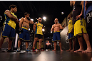 S&Atilde;O PAULO, BRASIL - 25/1/2013: Wand d&aacute; algumas dicas aos membros do Time Werdum para o The Ultimate Fighter Brasil 2. (Foto de Luiz Pires Dias/Zuffa LLC/Zuffa LLC via Getty Images)
