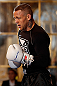 STOCKHOLM, SWEDEN - APRIL 03:  Ross Pearson of England conducts an open training session at the Grand Hotel on April 3, 2013 in Stockholm, Sweden.  (Photo by Josh Hedges/Zuffa LLC/Zuffa LLC via Getty Images)