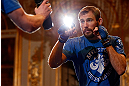 STOCKHOLM, SWEDEN - APRIL 03:  Ryan Couture of USA conducts an open training session at the Grand Hotel on April 3, 2013 in Stockholm, Sweden.  (Photo by Josh Hedges/Zuffa LLC/Zuffa LLC via Getty Images)