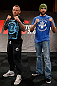 STOCKHOLM, SWEDEN - APRIL 03:  (L-R) Opponents Ross Pearson of England and Ryan Couture of USA pose for photos during an interview session at the Grand Hotel on April 3, 2013 in Stockholm, Sweden.  (Photo by Josh Hedges/Zuffa LLC/Zuffa LLC via Getty Images)