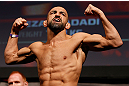 STOCKHOLM, SWEDEN - APRIL 05:  Reza Madadi weighs in during the UFC weigh-in at the Ericsson Globe Arena on April 5, 2013 in Stockholm, Sweden.  (Photo by Josh Hedges/Zuffa LLC/Zuffa LLC via Getty Images)