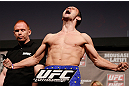 STOCKHOLM, SWEDEN - APRIL 05:  Brad Pickett weighs in during the UFC weigh-in at the Ericsson Globe Arena on April 5, 2013 in Stockholm, Sweden.  (Photo by Josh Hedges/Zuffa LLC/Zuffa LLC via Getty Images)