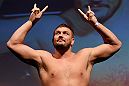 STOCKHOLM, SWEDEN - APRIL 05:  Matt Mitrione weighs in during the UFC weigh-in at the Ericsson Globe Arena on April 5, 2013 in Stockholm, Sweden.  (Photo by Josh Hedges/Zuffa LLC/Zuffa LLC via Getty Images)