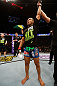 STOCKHOLM, SWEDEN - APRIL 06:  Diego Brandao reacts after his submission victory over Pablo Garza in their featherweight fight at the Ericsson Globe Arena on April 6, 2013 in Stockholm, Sweden.  (Photo by Josh Hedges/Zuffa LLC/Zuffa LLC via Getty Images)