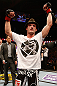 STOCKHOLM, SWEDEN - APRIL 06:  Brad Pickett reacts after defeating Mike Easton in their bantamweight fight at the Ericsson Globe Arena on April 6, 2013 in Stockholm, Sweden.  (Photo by Josh Hedges/Zuffa LLC/Zuffa LLC via Getty Images)