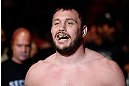 STOCKHOLM, SWEDEN - APRIL 06:  Matt Mitrione enters the arena before his heavyweight fight against Phil De Fries at the Ericsson Globe Arena on April 6, 2013 in Stockholm, Sweden.  (Photo by Josh Hedges/Zuffa LLC/Zuffa LLC via Getty Images)