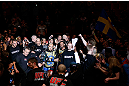 STOCKHOLM, SWEDEN - APRIL 06:  Ilir Latifi enters the arena before his light heavyweight fight against Gegard Mousasi at the Ericsson Globe Arena on April 6, 2013 in Stockholm, Sweden.  (Photo by Josh Hedges/Zuffa LLC/Zuffa LLC via Getty Images)