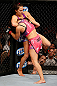 LAS VEGAS, NV - APRIL 13:   Cat Zingano (left) attempts to submit Miesha Tate in their bantamweight fight at the Mandalay Bay Events Center  on April 13, 2013 in Las Vegas, Nevada.  (Photo by Josh Hedges/Zuffa LLC/Zuffa LLC via Getty Images)  *** Local Caption *** Miesha Tate; Cat Zingano