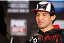 SAN JOSE, CA - APRIL 18:  Gilbert Melendez conducts interviews during media day ahead of the UFC on FOX event at HP Pavilion on April 18, 2013 in San Jose, California.  (Photo by Josh Hedges/Zuffa LLC/Zuffa LLC via Getty Images)