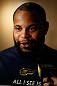 SAN JOSE, CA - APRIL 18:  Daniel Cormier conducts interviews during media day ahead of the UFC on FOX event at HP Pavilion on April 18, 2013 in San Jose, California.  (Photo by Josh Hedges/Zuffa LLC/Zuffa LLC via Getty Images)