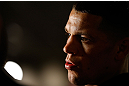 SAN JOSE, CA - APRIL 18:   Nate Diaz conducts interviews during media day ahead of the UFC on FOX event at HP Pavilion on April 18, 2013 in San Jose, California.  (Photo by Josh Hedges/Zuffa LLC/Zuffa LLC via Getty Images)