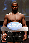 SAN JOSE, CA - APRIL 19:   Lorenz Larkin weighs in during the UFC on FOX weigh-in at the California Theatre on April 19, 2013 in San Jose, California.  (Photo by Josh Hedges/Zuffa LLC/Zuffa LLC via Getty Images)