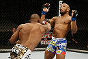 SAN JOSE, CA - APRIL 20:   (L-R) Clifford Starks punches Yoel Romero in their middleweight bout during the UFC on FOX event at the HP Pavilion on April 20, 2013 in San Jose, California.  (Photo by Ezra Shaw/Zuffa LLC/Zuffa LLC via Getty Images)  *** Local Caption *** Clifford Starks; Yoel Romero