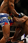 SAN JOSE, CA - APRIL 20:   (L-R) Yoel Romero knees Clifford Starks in their middleweight bout during the UFC on FOX event during the UFC on FOX event at the HP Pavilion on April 20, 2013 in San Jose, California.  (Photo by Josh Hedges/Zuffa LLC/Zuffa LLC via Getty Images)  *** Local Caption *** Clifford Starks; Yoel Romero
