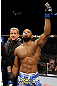 SAN JOSE, CA - APRIL 20:   Yoel Romero reacts to his victory over Clifford Starks in their middleweight bout during the UFC on FOX event at the HP Pavilion on April 20, 2013 in San Jose, California.  (Photo by Ezra Shaw/Zuffa LLC/Zuffa LLC via Getty Images)  *** Local Caption *** Clifford Starks; Yoel Romero