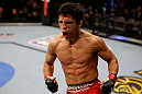 SAN JOSE, CA - APRIL 20:   Joseph Benavidez reacts to his victory over Darren Uyenoyama in their flyweight bout during the UFC on FOX event at the HP Pavilion on April 20, 2013 in San Jose, California.  (Photo by Ezra Shaw/Zuffa LLC/Zuffa LLC via Getty Images)  *** Local Caption *** Joseph Benavidez; Darren Uyenoyama