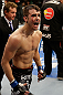 SAN JOSE, CA - APRIL 20:   Myles Jury reacts to his victory over Ramsey Nijem in their lightweight bout during the UFC on FOX event at the HP Pavilion on April 20, 2013 in San Jose, California.  (Photo by Ezra Shaw/Zuffa LLC/Zuffa LLC via Getty Images)  *** Local Caption *** Ramsey Nijem; Myles Jury