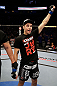 SAN JOSE, CA - APRIL 20:   Myles Jury reacts to his victory over Ramsey Nijem in their lightweight bout during the UFC on FOX event at the HP Pavilion on April 20, 2013 in San Jose, California.  (Photo by Ezra Shaw/Zuffa LLC/Zuffa LLC via Getty Images)  *** Local Caption *** Ramsey Nijem; Myles Jury