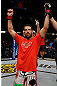 SAN JOSE, CA - APRIL 20:   Matt Brown reacts to being declared the winner in his fight against Jordan Mein in their welterweight bout during the UFC on FOX event at the HP Pavilion on April 20, 2013 in San Jose, California.  (Photo by Ezra Shaw/Zuffa LLC/Zuffa LLC via Getty Images)  *** Local Caption *** Matt Brown; Jordan Mein