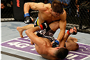 SAN JOSE, CA - APRIL 20:   Josh Thomson (top) punches Nate Diaz in their lightweight bout during the UFC on FOX event at the HP Pavilion on April 20, 2013 in San Jose, California.  (Photo by Ezra Shaw/Zuffa LLC/Zuffa LLC via Getty Images)  *** Local Caption *** Nate Diaz; Josh Thomson
