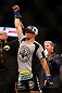 SAN JOSE, CA - APRIL 20:   Josh Thomson is declared the winner over Nate Diaz in their lightweight bout during the UFC on FOX event during the UFC on FOX event at the HP Pavilion on April 20, 2013 in San Jose, California.  (Photo by Josh Hedges/Zuffa LLC/Zuffa LLC via Getty Images)  *** Local Caption *** Nate Diaz; Josh Thomson